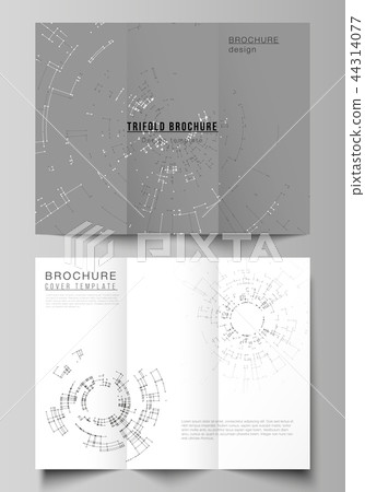 The minimal vector layouts. Modern covers design templates for trifold brochure or flyer. Network 44314077
