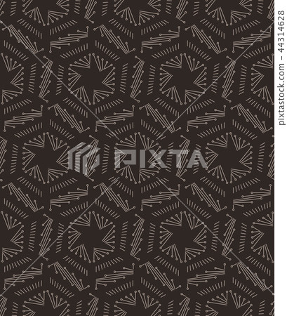Seamless stars lined geometric pattern. 44314628