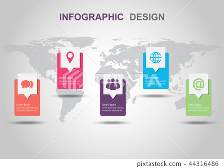 Infographic design template with shadow Infographic design template with shadow 44316486