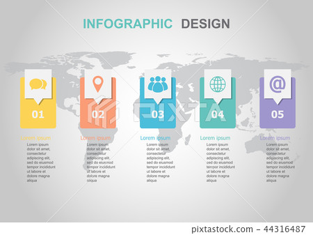 Infographic design template with step Infographic design template with step 44316487