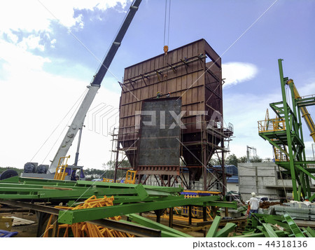 Electrostatic precipitator during construction 44318136