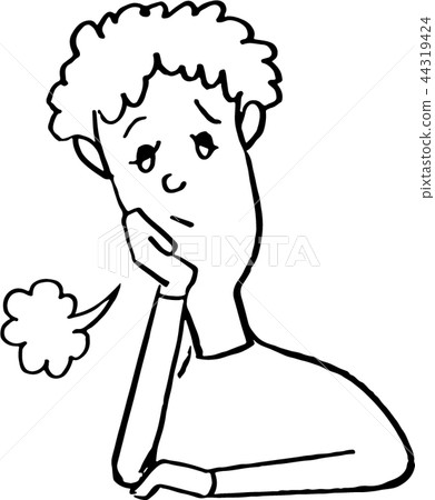 A sighing man A sighing man 44319424