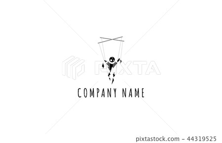 The logo shows a creepy puppet made in an angular manner. The logo shows a creepy puppet made in an angular manner. 44319525