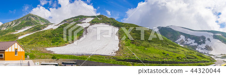日本的百名山和立山Murododaira(富山縣中中郡郡高山鎮)的全景*拍攝位置在工作評論欄 日本的百名山和立山Murododaira(富山縣中中郡郡高山鎮)的全景*拍攝位置在工作評論欄 44320044