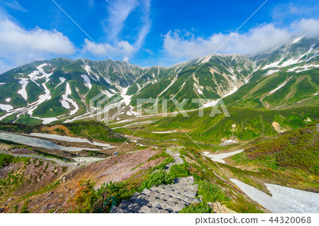 從日本100座著名的山脈Raichoso附近望著Raizawa的方向（富山縣立山町，Nakashinkawa郡） 44320068