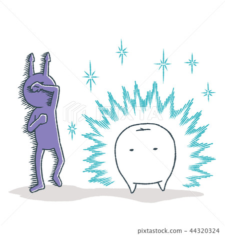 Loose tooth decay is bright with glowing teeth 44320324