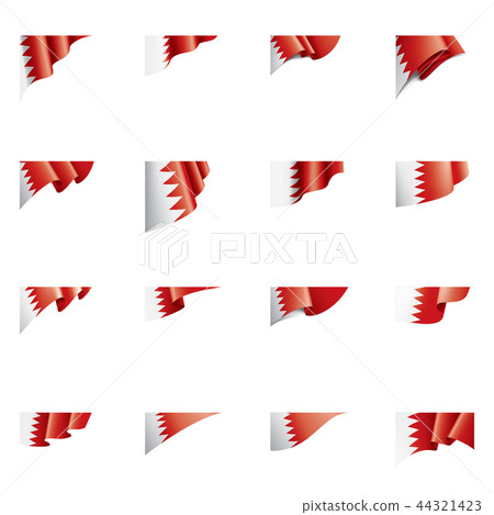 Bahrain flag, vector illustration on a white background 44321423