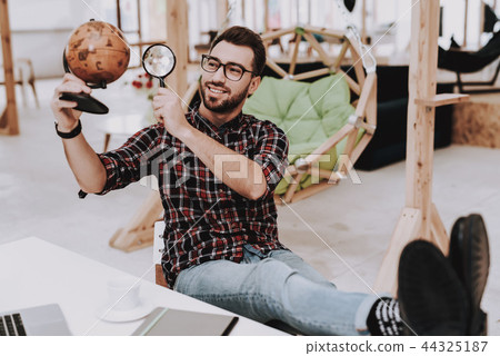 Comfortable. Office. Globe. Magnifying Glass. Comfortable. Office. Globe. Magnifying Glass. 44325187