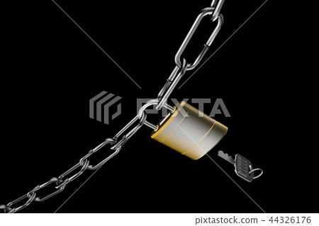 Crime prevention image (padlock type) black back Crime prevention image (padlock type) black back 44326176