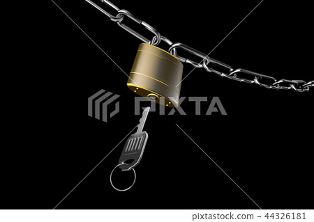 Crime prevention image (padlock type) black back 44326181