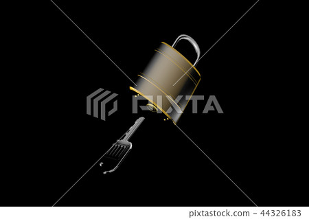 Crime prevention image (padlock type) black back 44326183