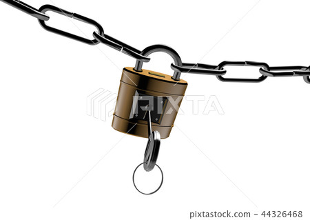 Crime prevention image (padlock type) transparent material 44326468