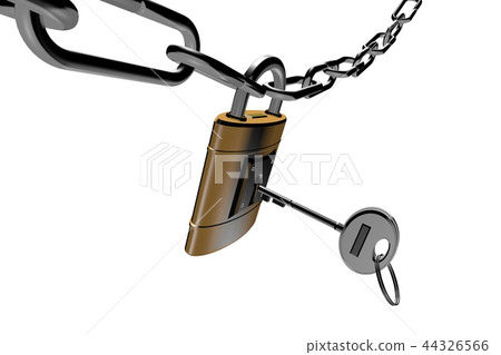 Crime prevention image (padlock type) white background 44326566