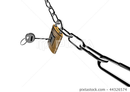 Crime prevention image (padlock type) white background 44326574
