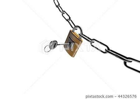 Crime prevention image (padlock type) white background Crime prevention image (padlock type) white background 44326576