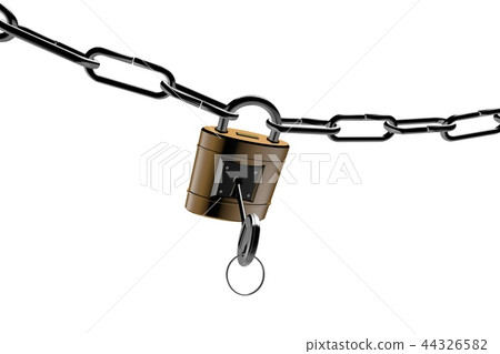 Crime prevention image (padlock type) white background 44326582