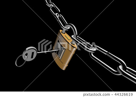 Crime prevention image (padlock type) black back 44326619