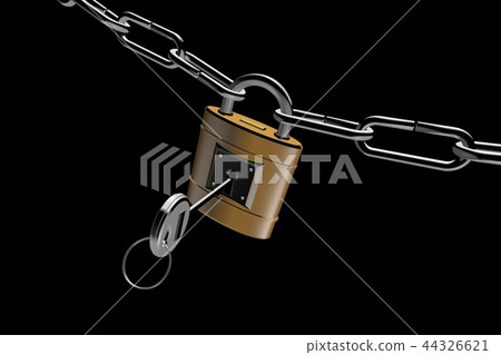預防犯罪形象（掛鎖式）黑背 44326621