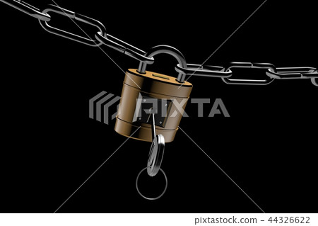 Crime prevention image (padlock type) black back 44326622