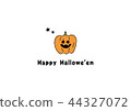 Halloween message card 44327072
