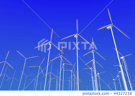 Illustration of wind power generation 44327238