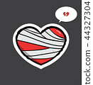Heart injury with bandage 44327304