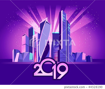Moscow city neon 2019 44328190