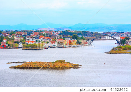 Stavanger, Norway bridge and ships 44328632