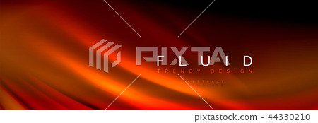 Fluid color wave line background. Trendy abstract layout template for business or technology 44330210