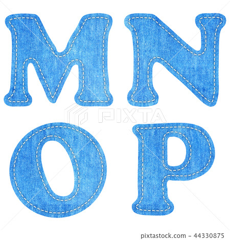 alphabet  blue jean 44330875