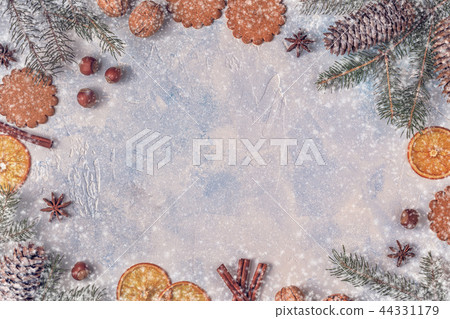 Christmas light stone background. Christmas light stone background. 44331179