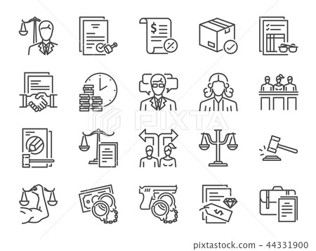 Legal services icon set. Legal services icon set. 44331900