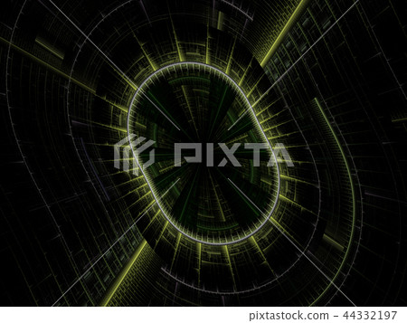 Mysterious sci fl tunnel with light at the end 44332197