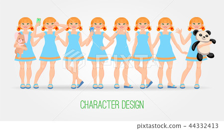 character design. Teen girl, for animation. character design. Teen girl, for animation. 44332413