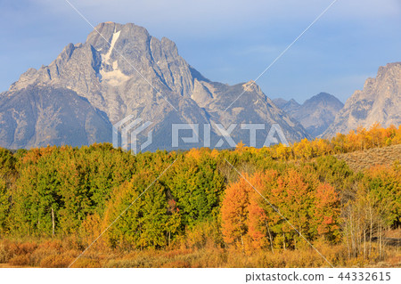 Scenic Teton Autumn Landscape 44332615