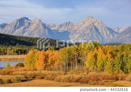 Scenic Teton Autumn Landscape Scenic Teton Autumn Landscape 44332616