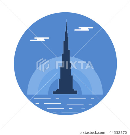 United Arab Emirates skyscraper silhouette Dubai United Arab Emirates skyscraper silhouette Dubai 44332870
