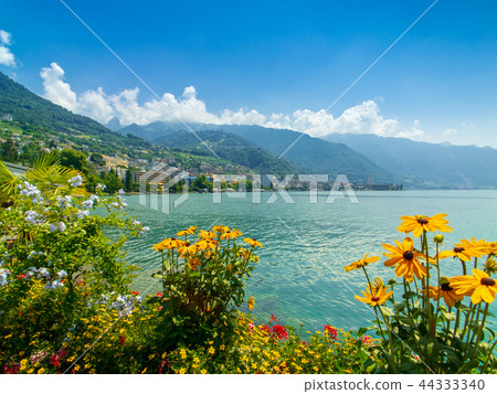 Landscape of Montreux city in Switzerland Landscape of Montreux city in Switzerland 44333340