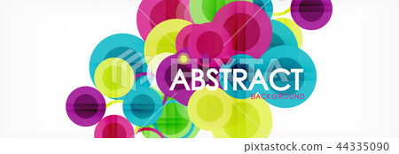 Abstract colorful geometric composition - multicolored circle background 44335090