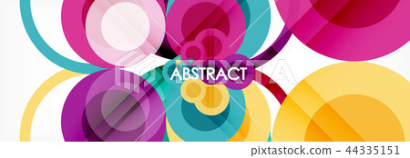 Overlapping circles design background 44335151