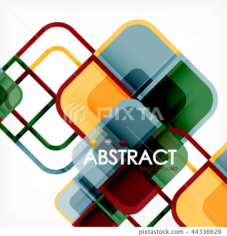 Colorful round squares modern geometric background 44336626