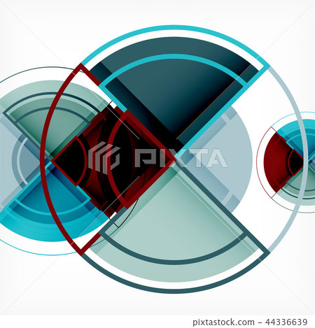 Creative circles geometric abstract background with 3d effect 44336639