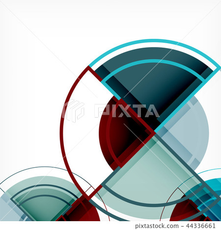 Creative circles geometric abstract background with 3d effect Creative circles geometric abstract background with 3d effect 44336661