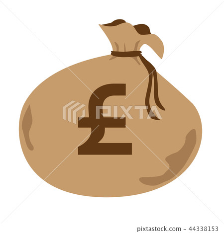Pound currency symbol Money bag Pound currency symbol Money bag 44338153