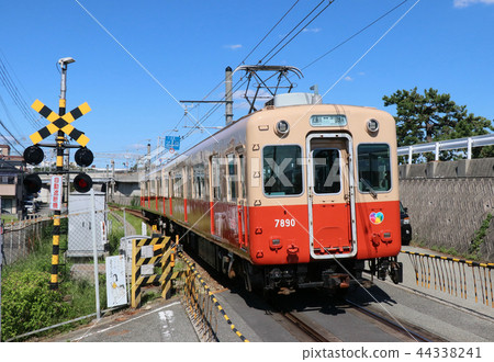 Train of Hanshin Electric Railway Mukogawa Line Train of Hanshin Electric Railway Mukogawa Line 44338241