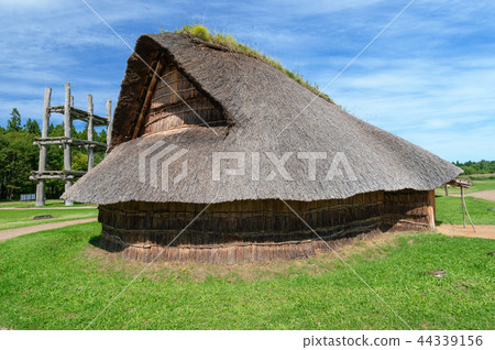 [Aomori Sannai Maruyama] Early autumn scenery of Aomori. Sannai Maruyama remains nominated as nomination candidates for the World Heritage Site in Japan 44339156