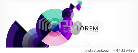 Abstract background - multicolored circles, trendy minimal geometric design Abstract background - multicolored circles, trendy minimal geometric design 44339489