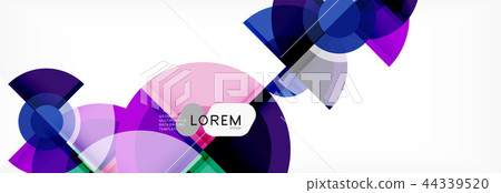 Abstract background - multicolored circles, trendy minimal geometric design Abstract background - multicolored circles, trendy minimal geometric design 44339520
