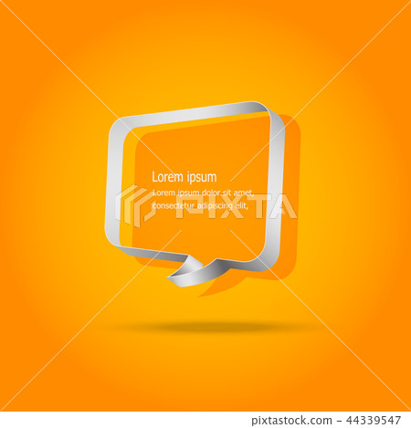 Speech bubbles on orange background 44339547