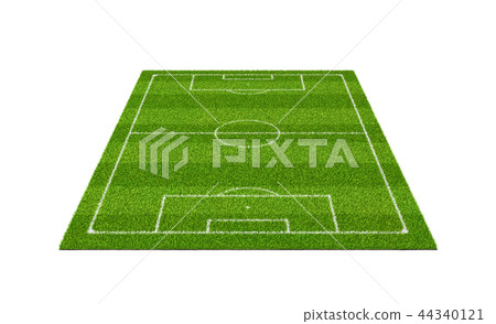 3d rendering of a soccer grass sport field with white lines 44340121